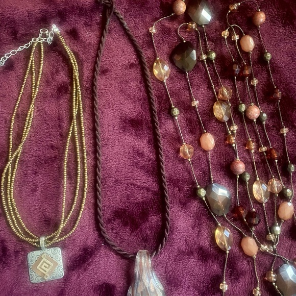 Autumn Jewelry Lot 3 necklaces with great fall colors - Picture 7 of 15